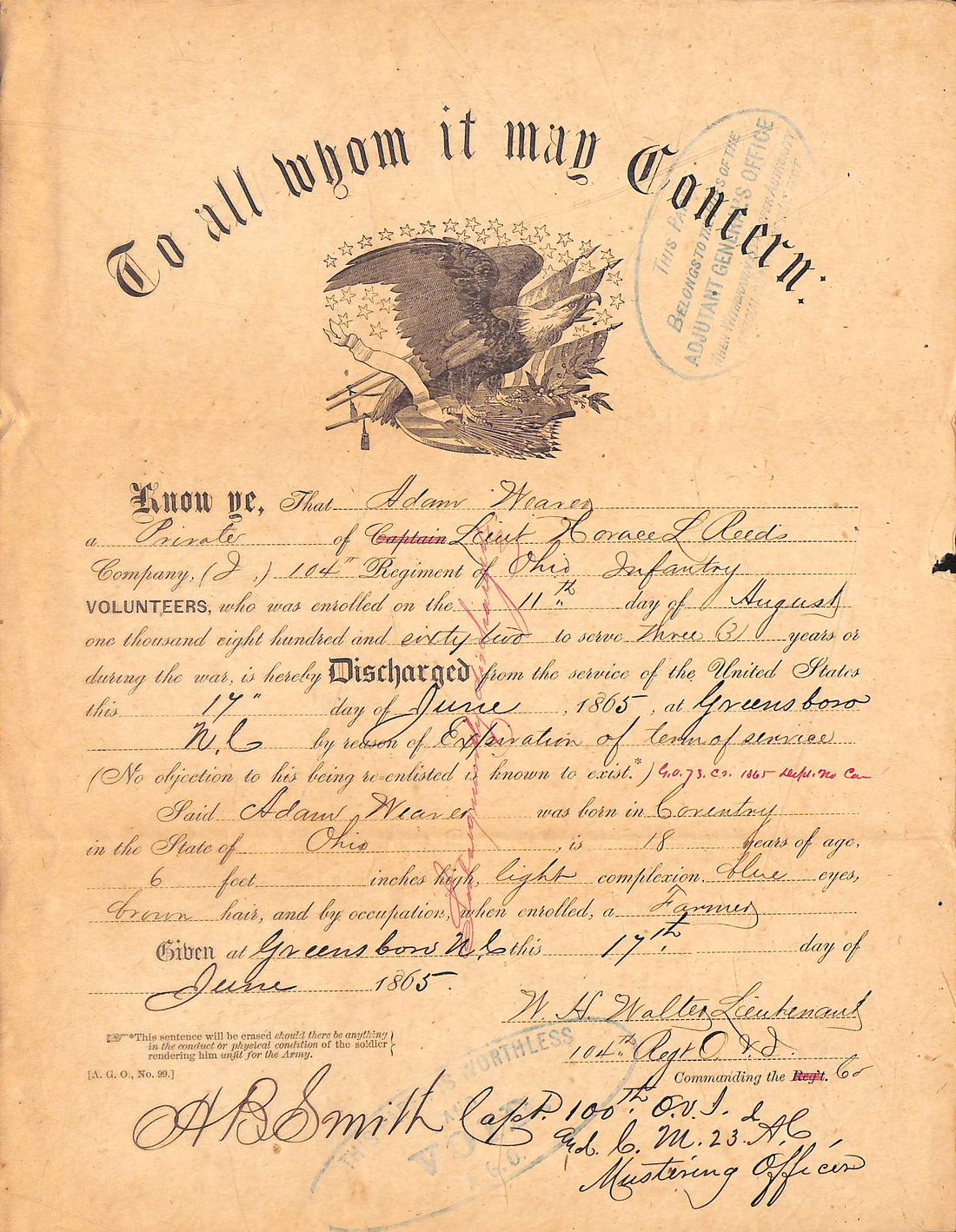 Where are the discharge papers?