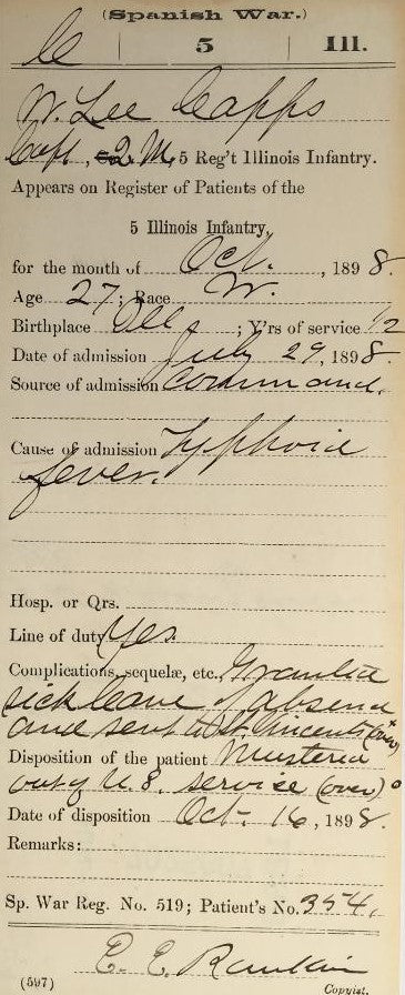 Spanish-American War Pension File and Compiled Military Service Records