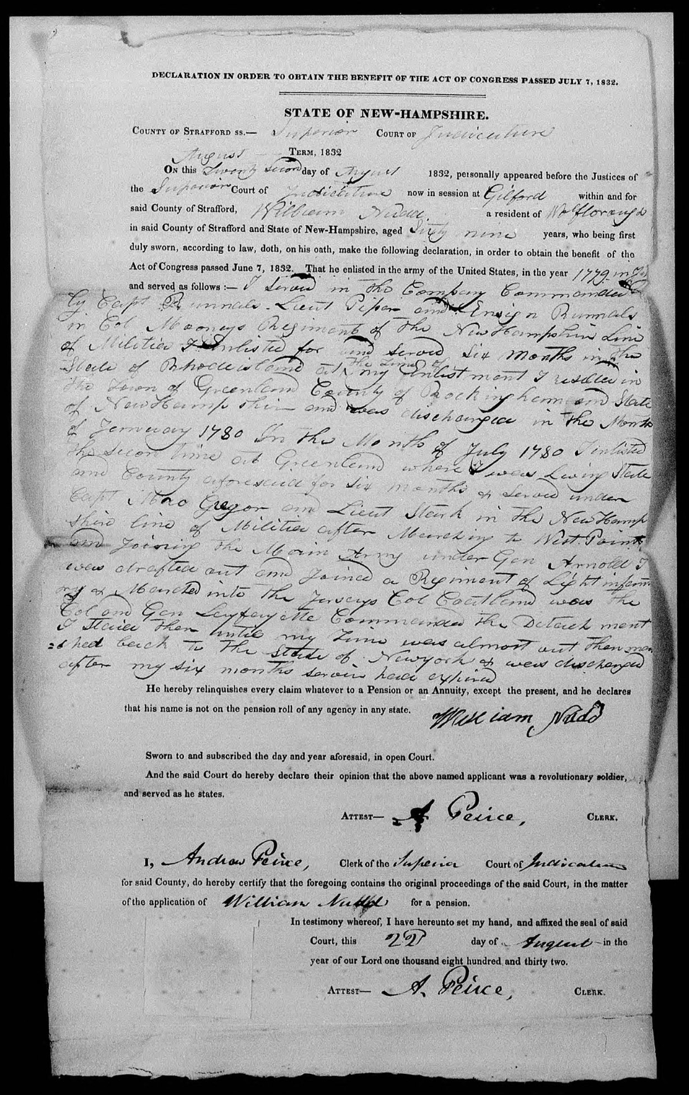 Revolutionary War Files (Not available)