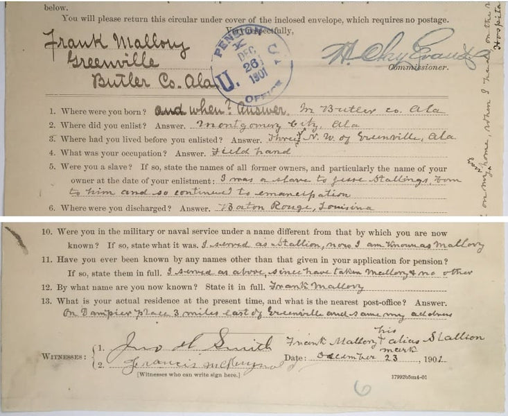 Genealogical value of the US Colored Troops Pensions