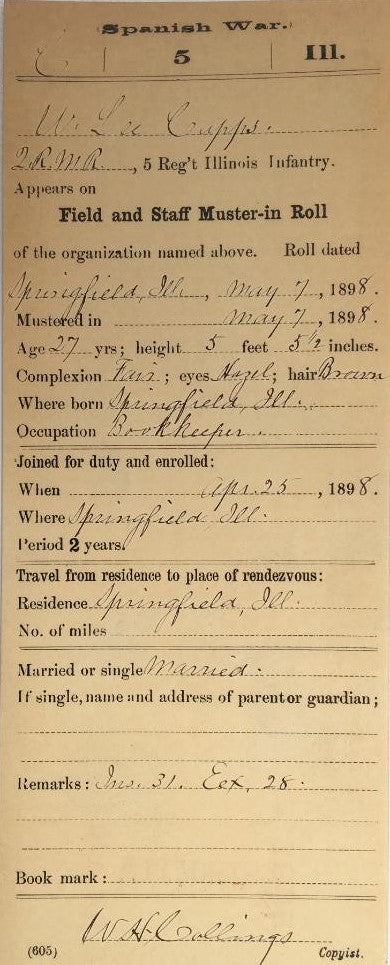 Spanish-American War Compiled Service Records