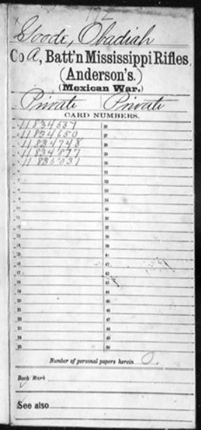 Mexican War Complied Military Service Records