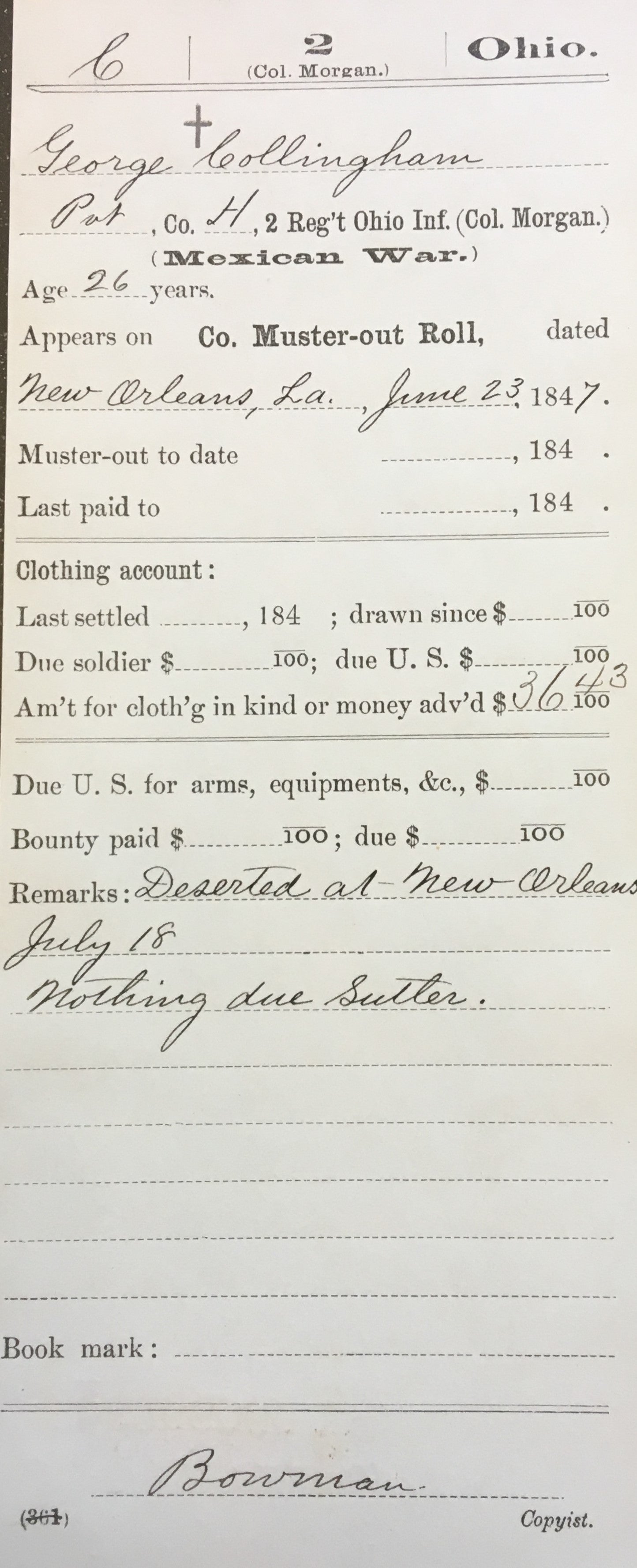Mexican War Pension File AND Compiled Miltary Service Records