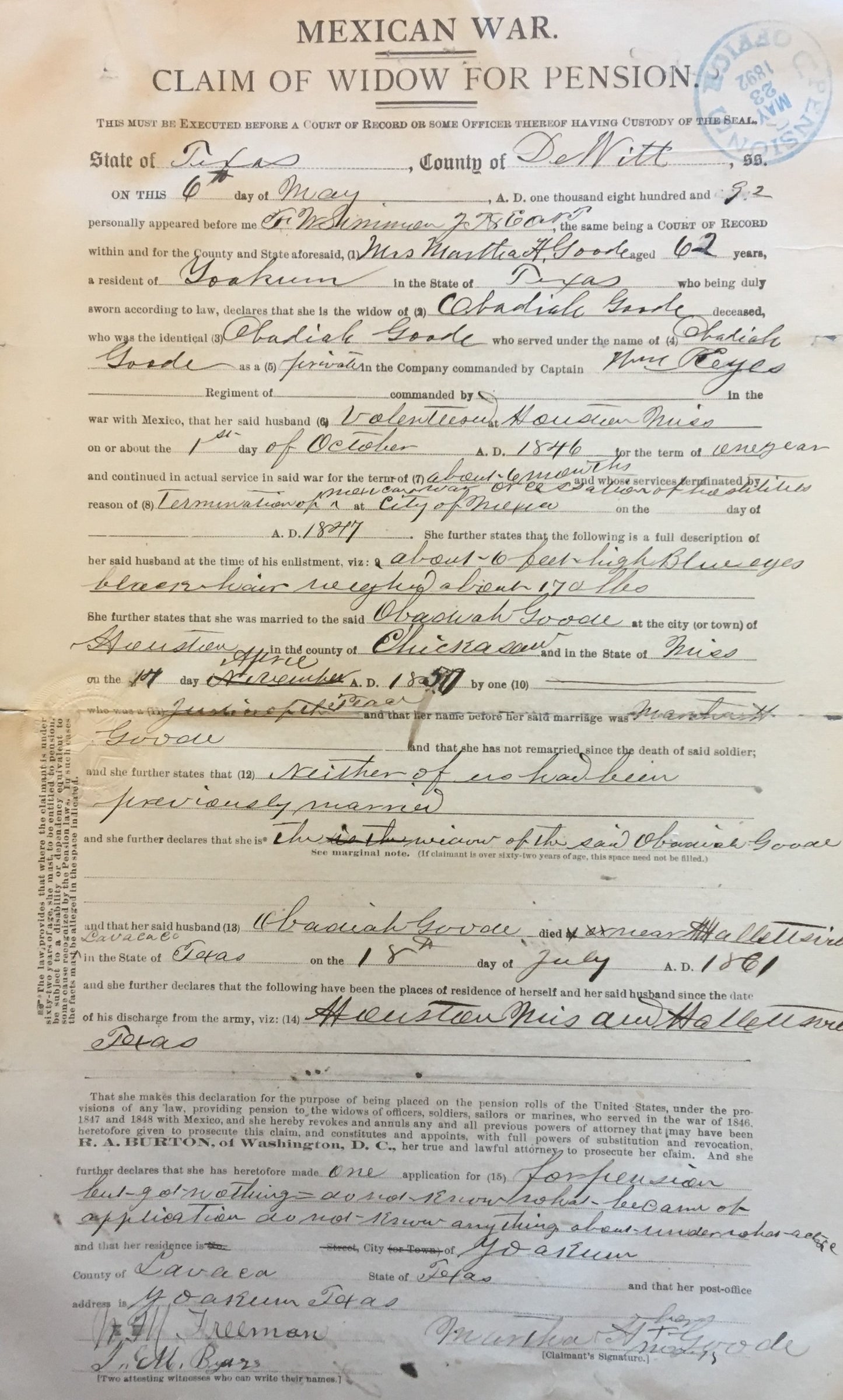 Mexican War Pension File AND Compiled Miltary Service Records