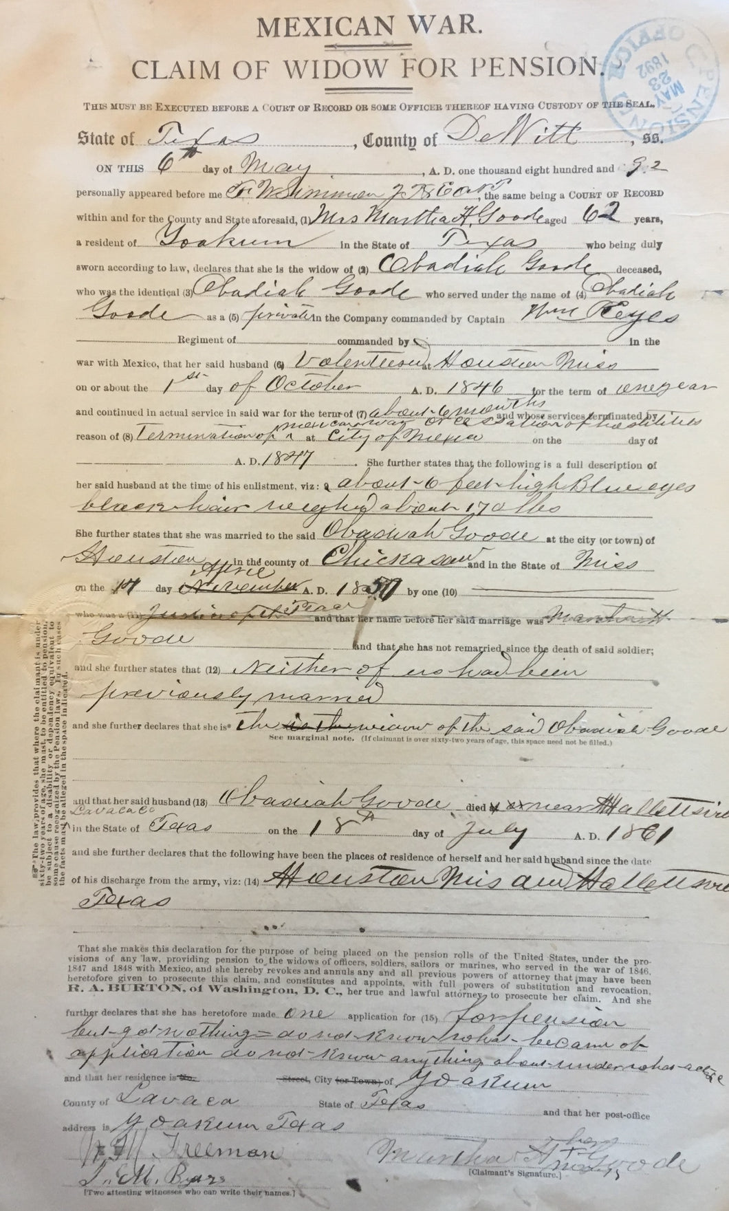 Mexican War Pension File AND Compiled Service Records