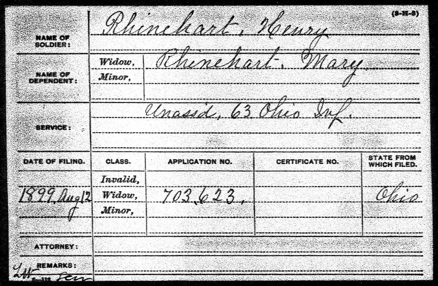 Civil War Union Soldier Complete Pension File